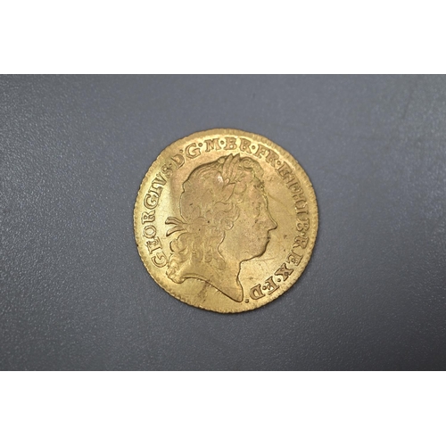 312 - George I 1723 Half gold Guinea.  4.2g approx.   (B.P. 21% + VAT)