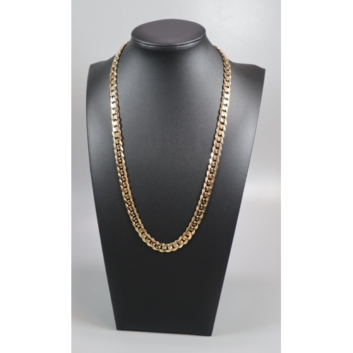 325 - 9ct gold gents curb link chain.  Marked 375.  42.5g approx.  Length 51cm approx.   (B.P. 21% + VAT)