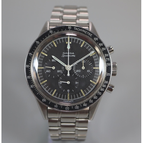 403 - Omega Speedmaster 'Pre Moon' professional chronograph stainless steel diver's style wristwatch, blac...