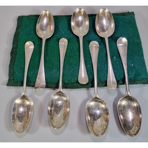 463 - Group of assorted 18th and 19th century silver table spoons, various hallmarks.  12 troy oz approx. ... 