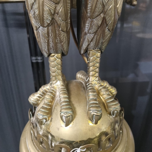 48 - 19th century ecclesiastical brass lectern in the form of an Eagle with outstretched wings on a wryth... 