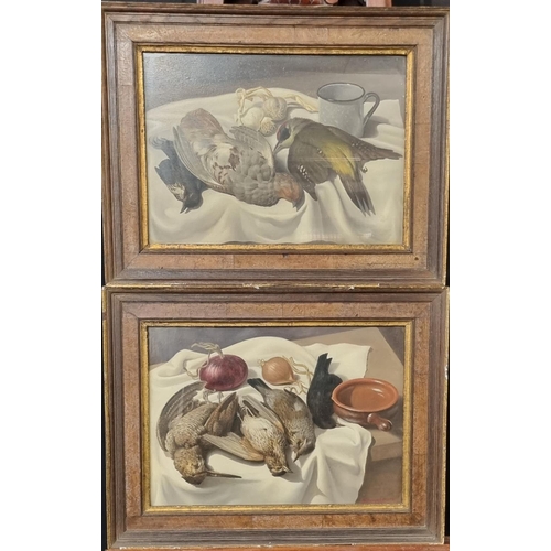 88 - Continental School (19th century), studies of dead game and other items, a pair.  Oils on board.  31... 