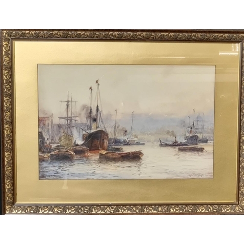 92 - Frank William Scarbrough (British 1896-1939), 'London Bridge', signed.  Watercolours.  34x52cm appro... 