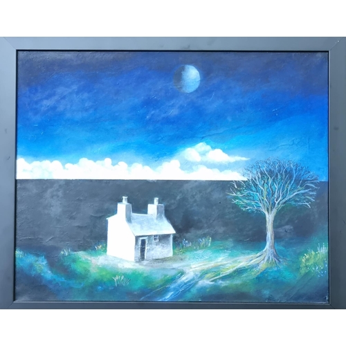 95 - Raul Speek (contemporary, Cuban, working in Wales), Pembrokeshire cottage in an expansive landscape ... 