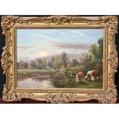 98 - T Baker (British, possibly Thomas Baker, 1809-1869), 'The Leam, near Offchurchbury', a river scene w... 