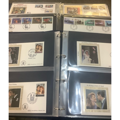 63 - Great Britain collection of First Day Covers in three Benham albums, 1981 - 2002 period with range o... 