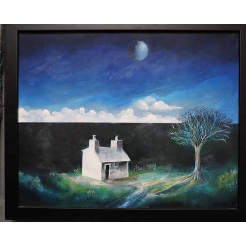 118 - Raul Speek (contemporary, Cuban, working in Wales), Pembrokeshire cottage in an expansive landscape ... 