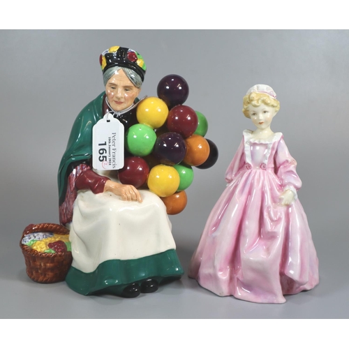 165 - A Royal Worcester figurine 'Grandmother's Dress' 3081 modelled by F.G Doughty and a Royal Doulton 'T... 