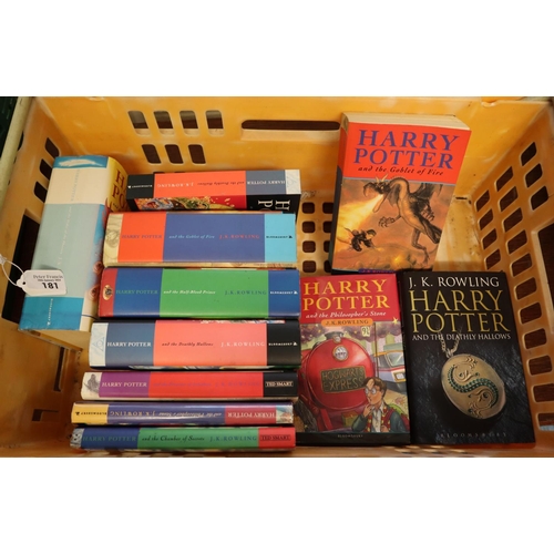 181 - Collection of Rowling, J.K; Harry Potter series books, hard and softback all published by Bloomsbury... 