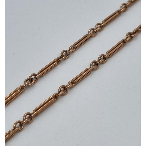 275 - 9ct rose gold double Albert watch chain.  15.3g approx.   (B.P. 21% + VAT)