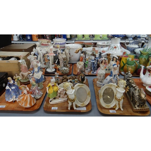 353 - Five trays of mostly china to include: Royal Doulton 'Nicola' HN2839, The Leonardo Collection 'Stacy... 