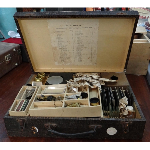 362 - Cased General Science and Light Educational set containing various scientific instruments and access... 