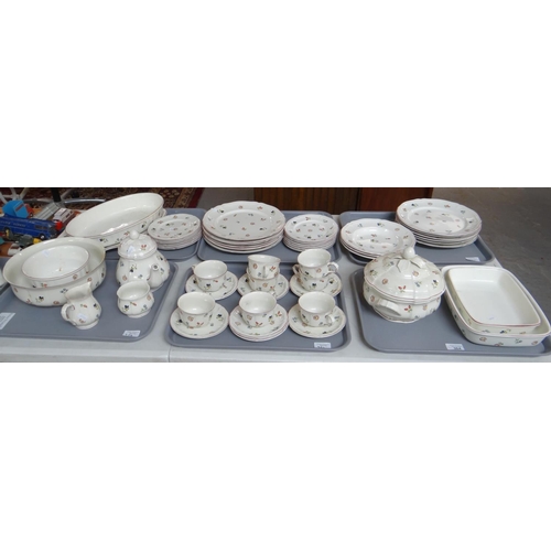 364 - Six trays of Villeroy & Boch Luxembourg 'Petite Fleur' design china to include: various plates and b... 