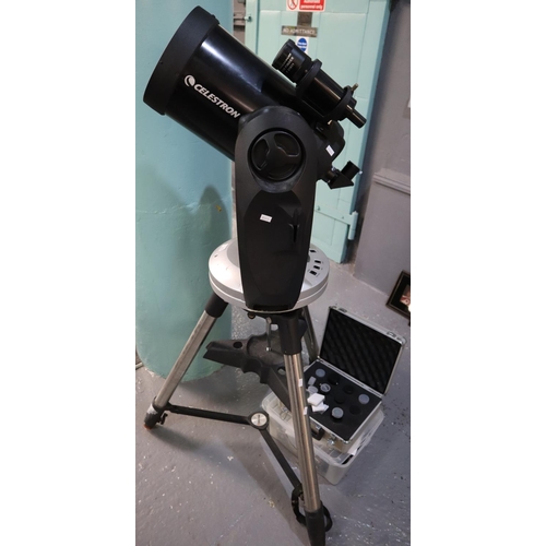 372 - Celestron CPC Series telescope on stand with various accessories including: cased lenses, instructio... 