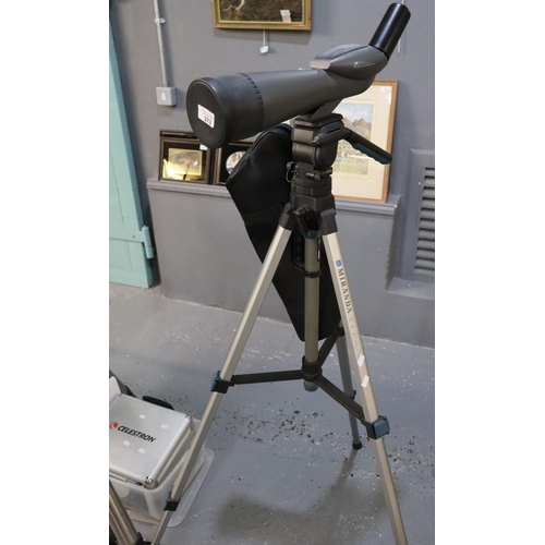 373 - Kenko Pro Field 80A D:80mm telescope on stand.  (B.P. 21% + VAT)