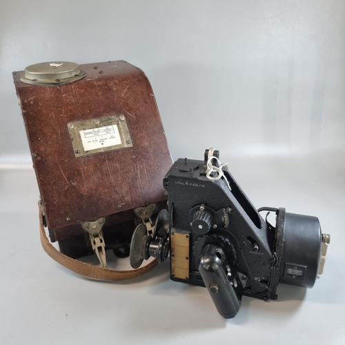 111 - British Military Bubble Sextant Mark IX No. 6208-42 in original Bakelite box with accessories.   (B.... 