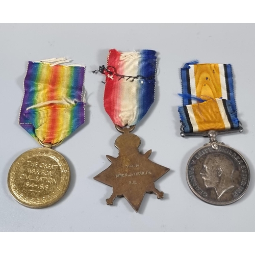 119 - WWI medal Trio to include: 1914-15 Star, 1914-18 War Medal and 1914-1919 Victory Medal awarded to Dr... 