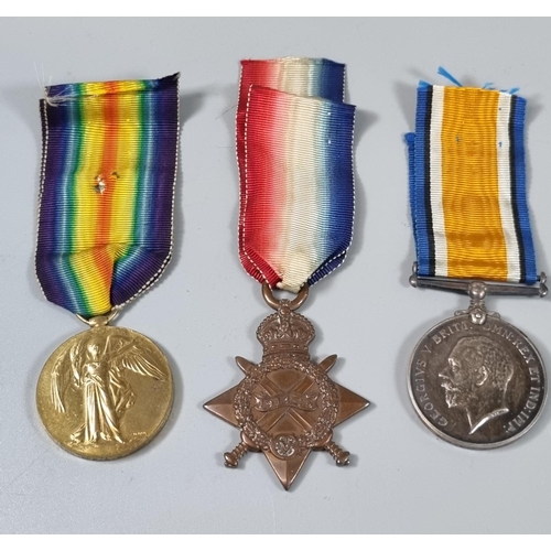 120 - WWI medal trio to include: 1914-15 Star, 1914-18 War Medal and 1914-19 Victory Medal awarded to 1504... 