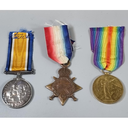 121 - WWI medal trio to include: 1914-15 Star, 1914-18 War Medal and 1914-19 Victory Medal awarded to 3527... 