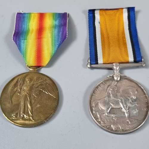 122 - WWI medal duo to include: 1914-18 War Medal and 1914-19 Victory Medal awarded to 42504 Private A Arm... 