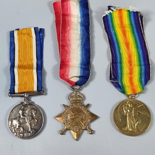 124 - WWI medal trio to include: 1914-15 Star, 1914-18 War Medal and 1914-19 Victory Medal awarded to L 33... 