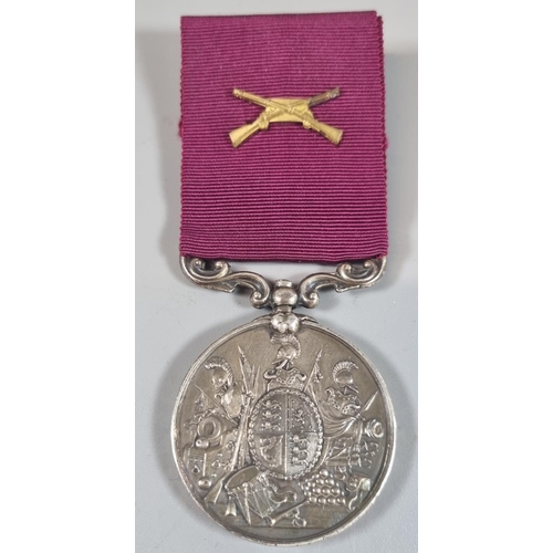 129 - Victorian For Long Service and Good Conduct Medal awarded to 455 Quarter Master Sargent Instructor W... 