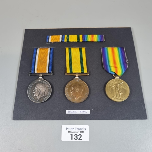 132 - WWI Medal Duo to include: 1914-18 War Medal and 1914-19 War Medal together with a Territorial Force ... 