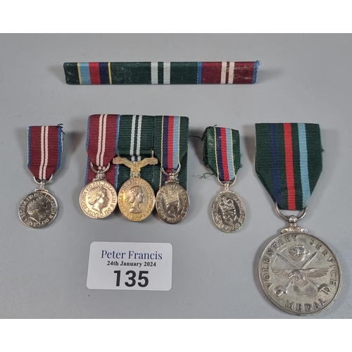 135 - Queen Elizabeth II RAF Voluntary Service Medal in silver together with a group of assorted Queen Eli... 