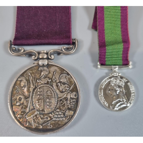 139 - Victorian Long Service and Good Conduct Medal together with dress miniature awarded to Armourer Serg... 