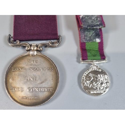 139 - Victorian Long Service and Good Conduct Medal together with dress miniature awarded to Armourer Serg... 