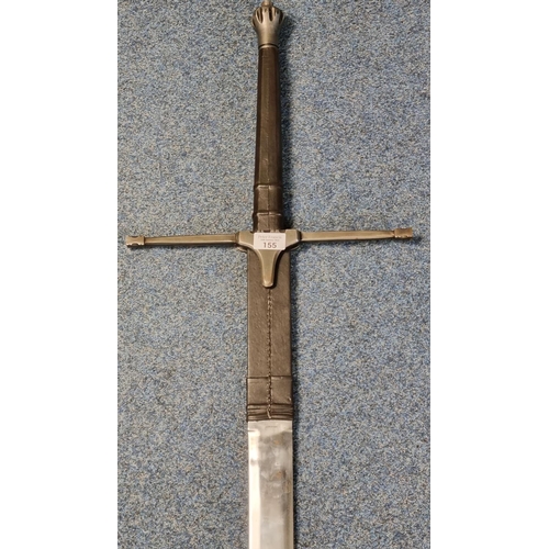 155 - Large modern theatrical broad sword.   (B.P. 21% + VAT)