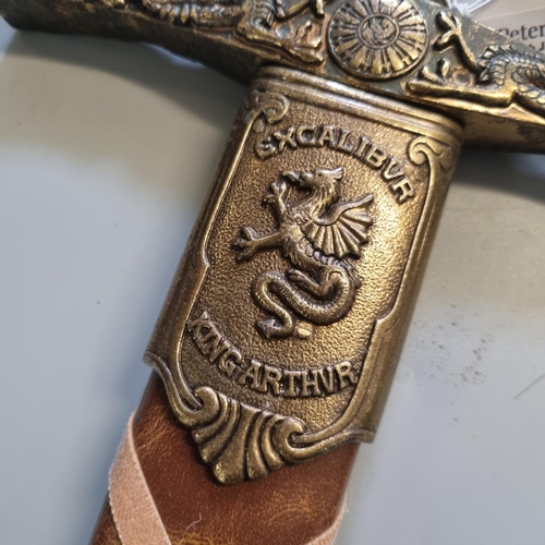 156 - Theatrical type replica of King Arthur's sword Excalibur in scabbard.   (B.P. 21% + VAT)