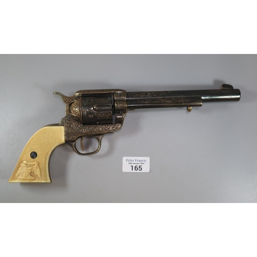 165 - Replica 19th century Colt revolver in diecast metal.   (B.P. 21% + VAT)