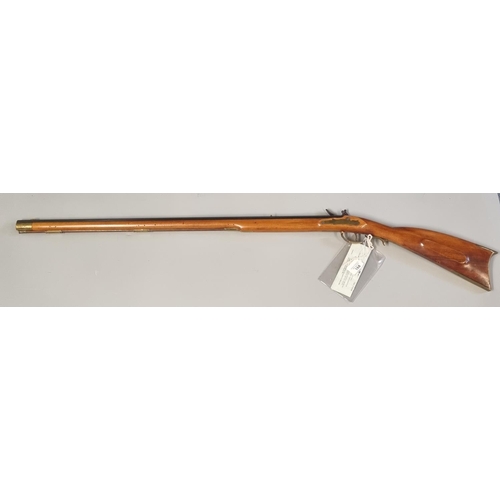 168 - Muzzle loading flintlock Kentucky style muzzle loader musket with octagonal barrel, by 'Pedersli' No... 