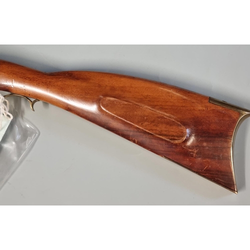 168 - Muzzle loading flintlock Kentucky style muzzle loader musket with octagonal barrel, by 'Pedersli' No... 