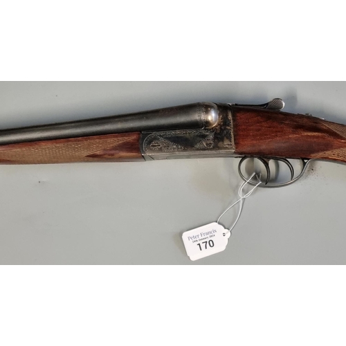 170 - Aya Spanish 20 bore side by side double barrelled ejector shotgun No. 582218.  27 inch barrels. 
NOT... 