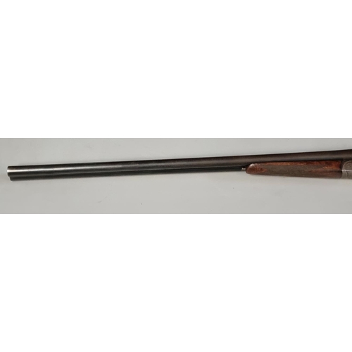 171 - Essex 12 bore side by side box lock non ejector shotgun having 28 inch barrels, game dog engraved ac... 