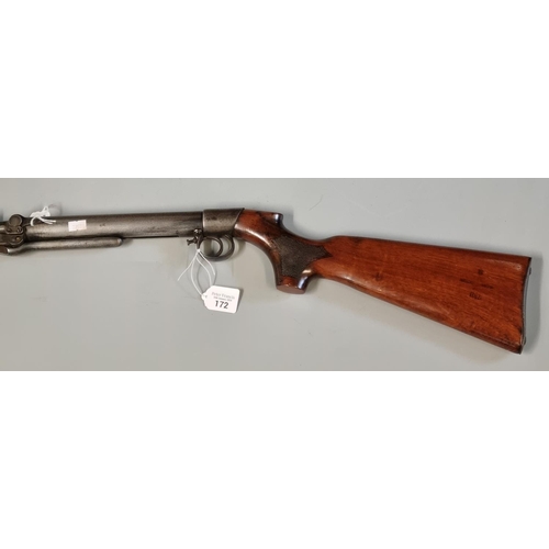 172 - Vintage BSA underlever air rifle with chequered semi-pistol grip stock.  OVER 18S ONLY.   (B.P. 21% ... 