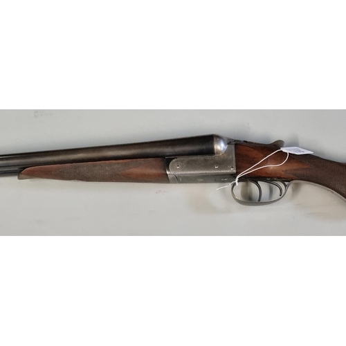 175 - T Wilde of Birmingham 12 bore double barrelled side by side shotgun, non ejector with straight hand ... 