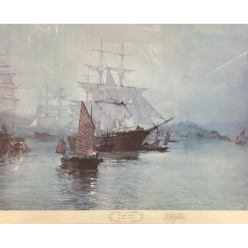 183 - After Montague Dawson, 'The Pagoda Anchorage', coloured print signed in pencil by the artist with pu... 