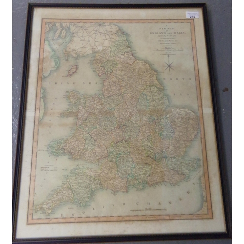 262 - C Smith, 'A New Map of England and Wales, comprehending the whole of the Turnpike roads with the gre... 