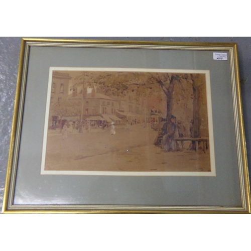 264 - Mary McNicholl Rowe, 'Southport', signed with initials and dated 1910.  Watercolours. 26x42cm approx... 