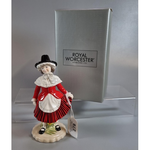 278 - Royal Worcester 'Y Ferch Gymraeg' 'Welsh Girl' figurine, limited edition of 1200, 2005, with origina... 