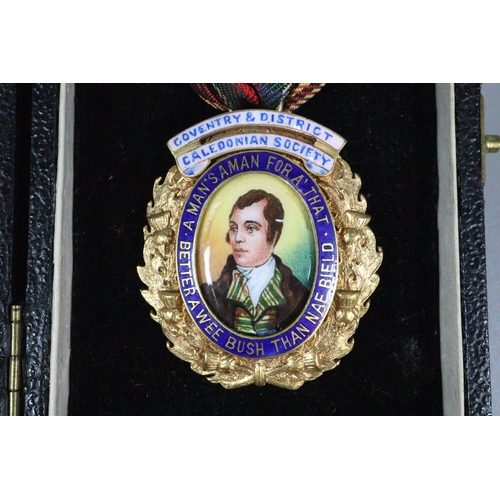 393 - Robert Burns, A President Medal, 1979/80 for The Coventry and District Caledonian Society.   (B.P. 2... 