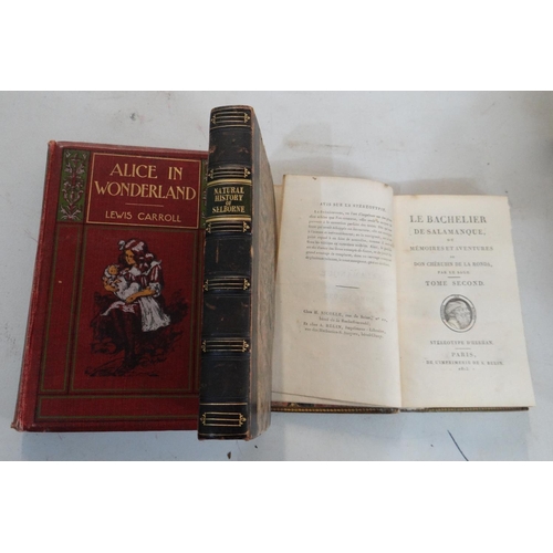 462 - Three hardback books to include: a leather bound French language 'Le Bachelier de Salamanque' 1813, ... 