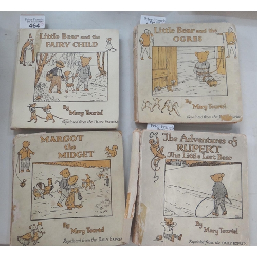 464 - Collection of four Mary Tourtel Rupert Bear children's books, 1920's first editions undated, publish... 