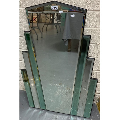 476A - Art Deco style geometric mirror.  59x86cm approx.   (B.P. 21% + VAT)