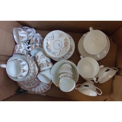 529 - Three trays of china to include: various tea ware, tureens, bowls cups saucers etc.  (3)   (B.P. 21%... 