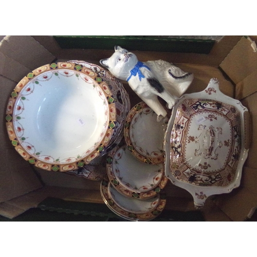 529 - Three trays of china to include: various tea ware, tureens, bowls cups saucers etc.  (3)   (B.P. 21%... 