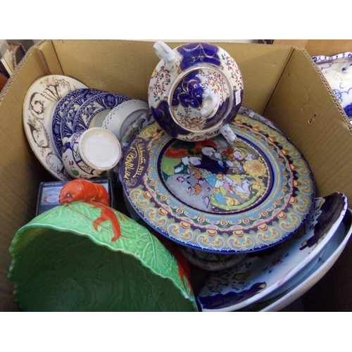 542 - Four boxes of assorted china and glass.  (4)   (B.P. 21% + VAT)